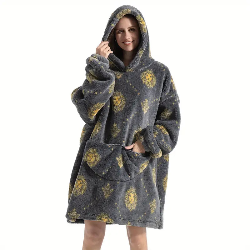 Oversized Sherpa Blanket Hoodie