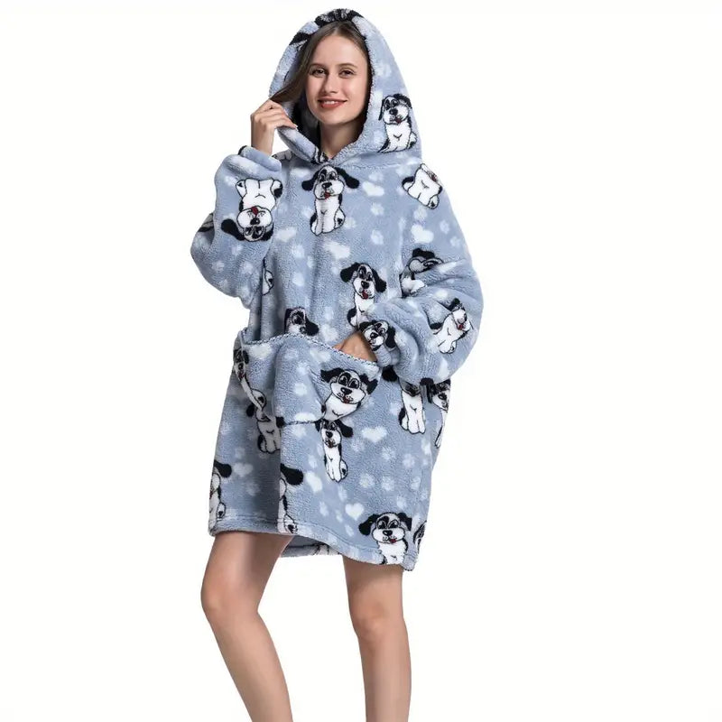 Oversized Sherpa Blanket Hoodie