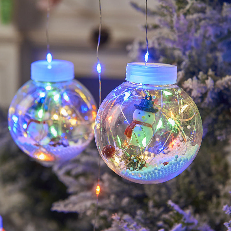 10PCS LED Snowman Fairy Curtain Lights